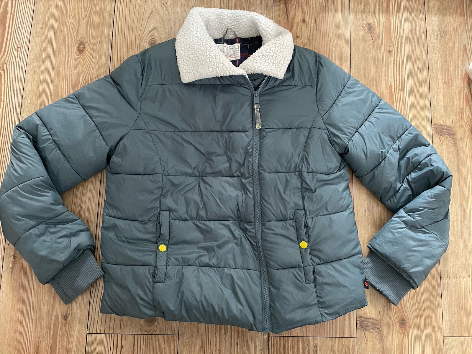 White Stuff Mid Blue Warm  Puffer Jacket Warm Fle… - image 4