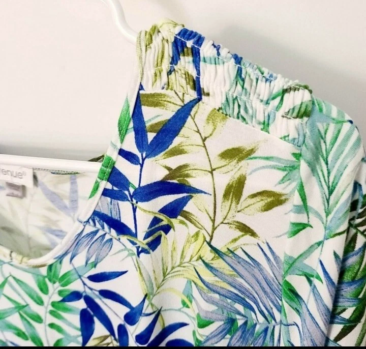 Blusa Top AVENUE Para Mujer 14/16 Verde Tropical, Azul Wb1 Foto 4 de 4