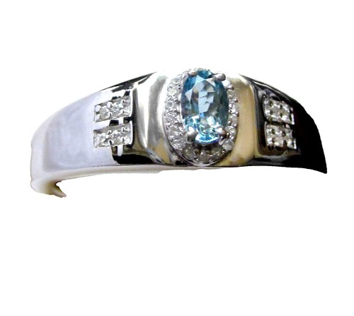 Handmade Aquamarine Quartz 925 Sterling Silver Band Ring – Heart Shape, Nature Theme, All Sizes