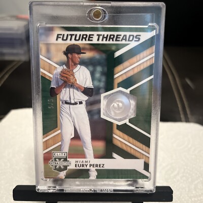 2022 Panini Elite Extra Edition Future Threads Eury Perez /5 Game Worn Patch