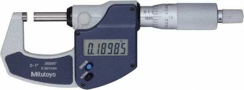 Mitutoyo 0 to 25.4mm Standard Electronic Outside Micrometer 0.000005" Resolut...
