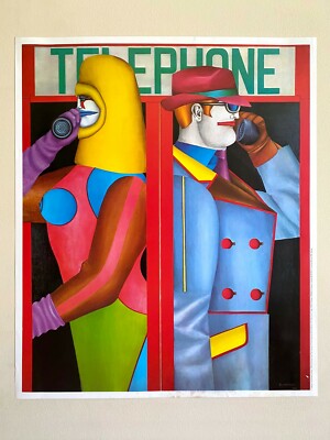 RICHARD LINDNER RARE 1980 LITHOGRAPH PRINT POP ART EXHBT POSTER