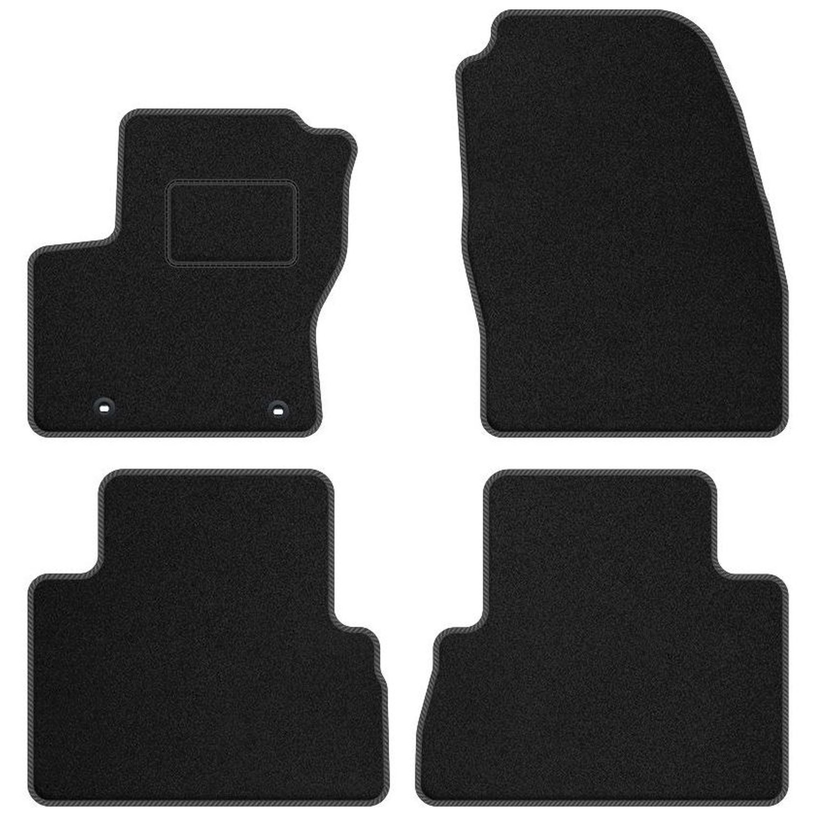 Tapis de sol Ford C-Max II en velours antidérapant gamme STREAK gris