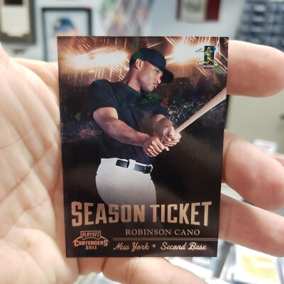 2011 Panini Playoff Contenders Cracked Ice Robinson Cano # 4 #ed 258/299