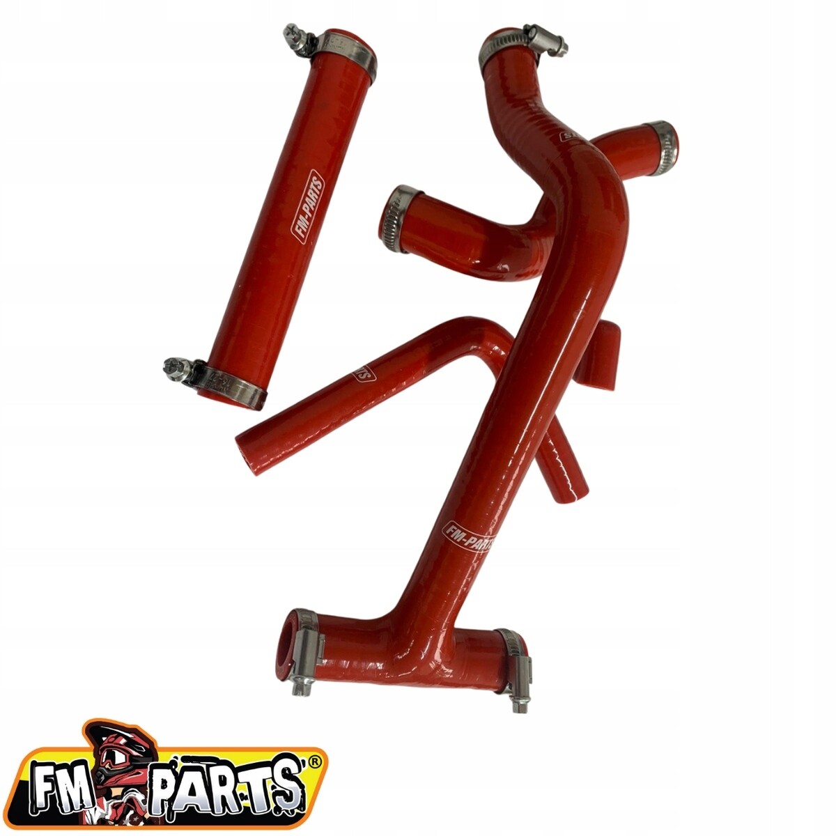 Kit durites radiateur silicone Beta RR 250 300 pièces refroidissement moto rouge