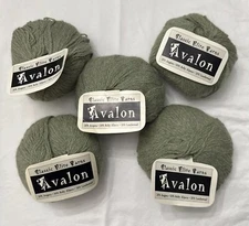 Vintage Classic Elite Yarns Avalon Green 5 Skeins