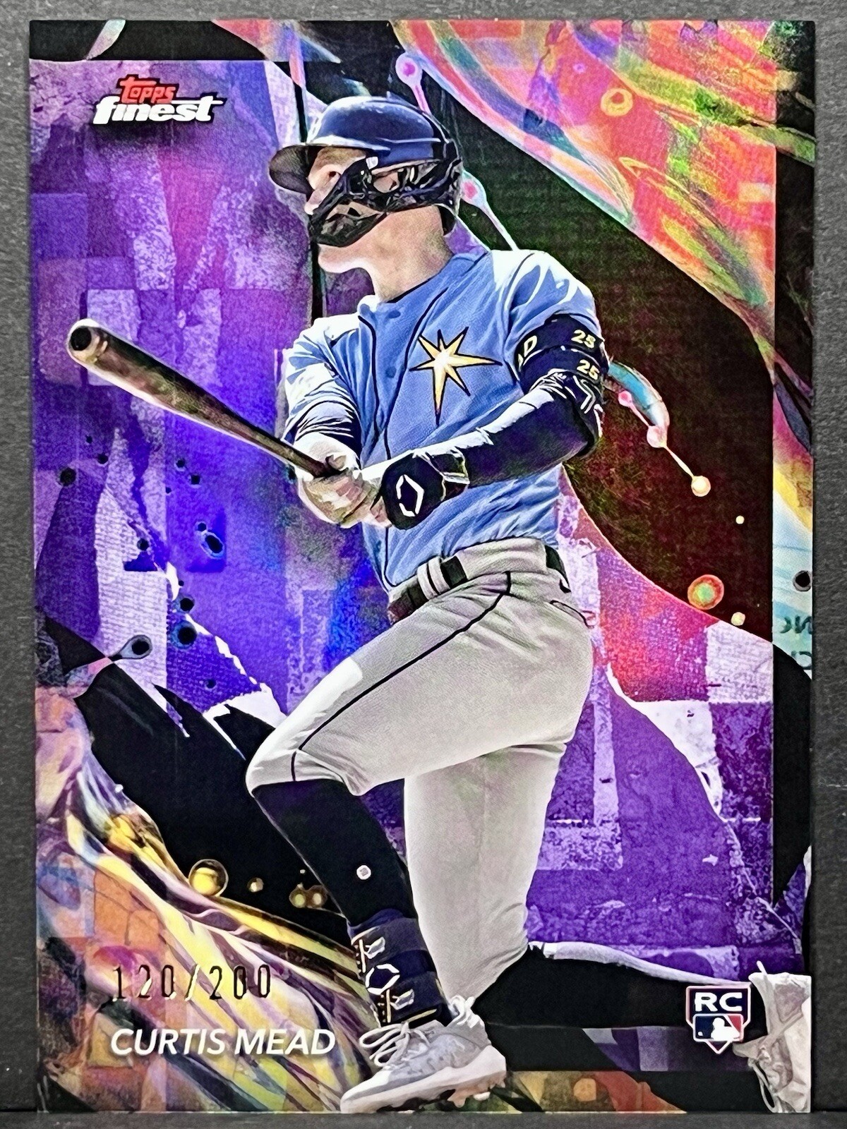2024 Topps Finest Curtis Mead Rookie Purple Uncommon 120/200 #188 Rays