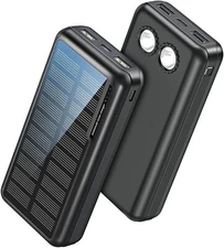 New Solar Power 30000mAh Bank 3 Panel Portable Charger External Battery Pack USB