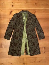 Women’s Long Mid-length Patterned Libra Jacket, Green/ Brown/ Black