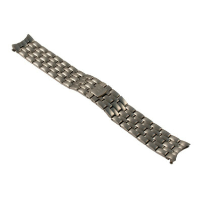 NIVREL Metallarmband, Baguette, massiv, Edelstahl, Doppeltfaltschließe, 18 mm