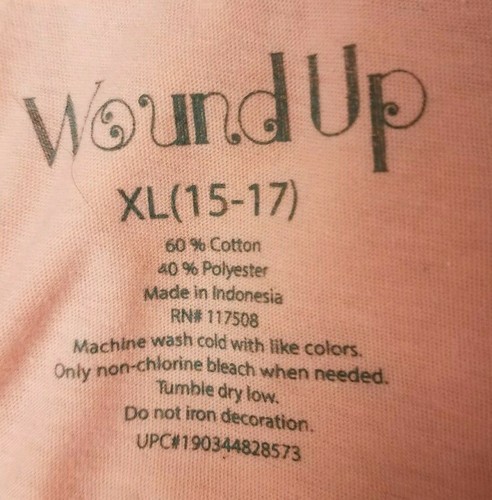 Wound Up Tank (XL 15-17) Pink/Grey. "Girl Boss" Logo. Rounded Bottom. - Picture 5 of 5
