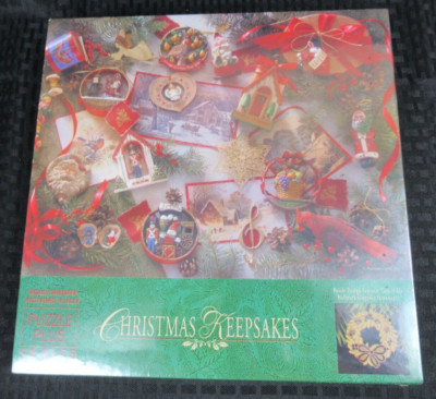 Vintage Springbok Puzzle 500 Piece ''Christmas Keepsakes'' W/Keepsake Ornament