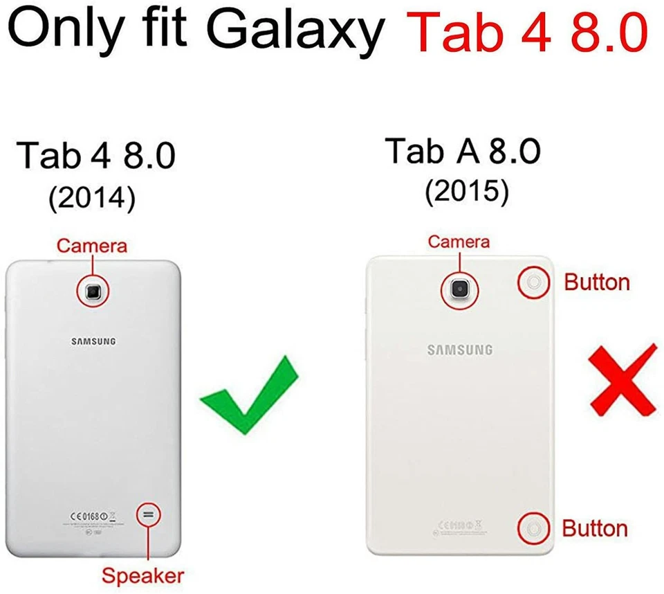 Slim Shell Case for Samsung Galaxy Tab 4 8.0" Lightweight Protective Stand Cover - Изображение 2 из 4