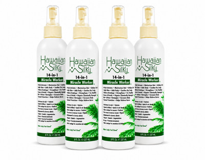 Hawaiian Silky 14-in-1 Miracle Worker Leave-In 8 fl oz 4 Pack