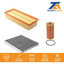 Air Cabin Engine Cartridge Oil Filters (3 Total) Kit For Volkswagen Golf Audi Q3