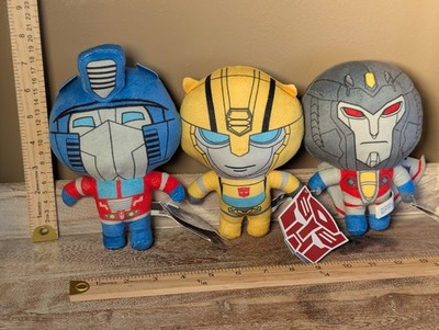 2023 7'' Transformers Starscream, Bumble Bee, Optimus Prime Plush Characters NWT