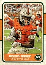 JOSHUA MOORE RC 2025 Onyx Vintage Pre-Rookie NCAA Miami ID:159973
