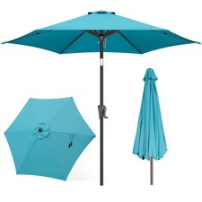 9ft Patio Umbrella Outdoor - Table Umbrella with Push Button Tilt and Crank, ...