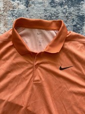 Nike Golf Polo Shirt Mens XL Orange Dri-FIT Performance Comfort Stretch