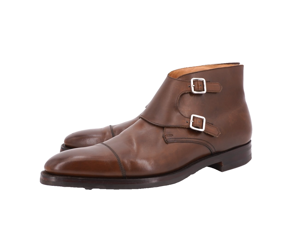 $950 | CROCKETT & JONES CAMBERLEY 10.5 D US 9.5 E BROWN LEATHER 