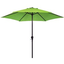 9FT Outdoor Patio Umbrella, Market  Table Umbrella with 6 Sturdy Ribs and Cr...