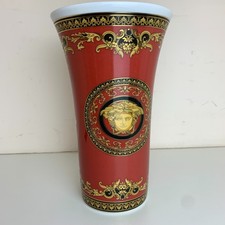 Versace Rosenthal Medusa Red Medium Vase 10 1/4" 26cm