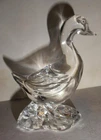 Vintage Waterford Art Glass Crystal Goose Figurine  3-3/4" Tall-Mint-Retired