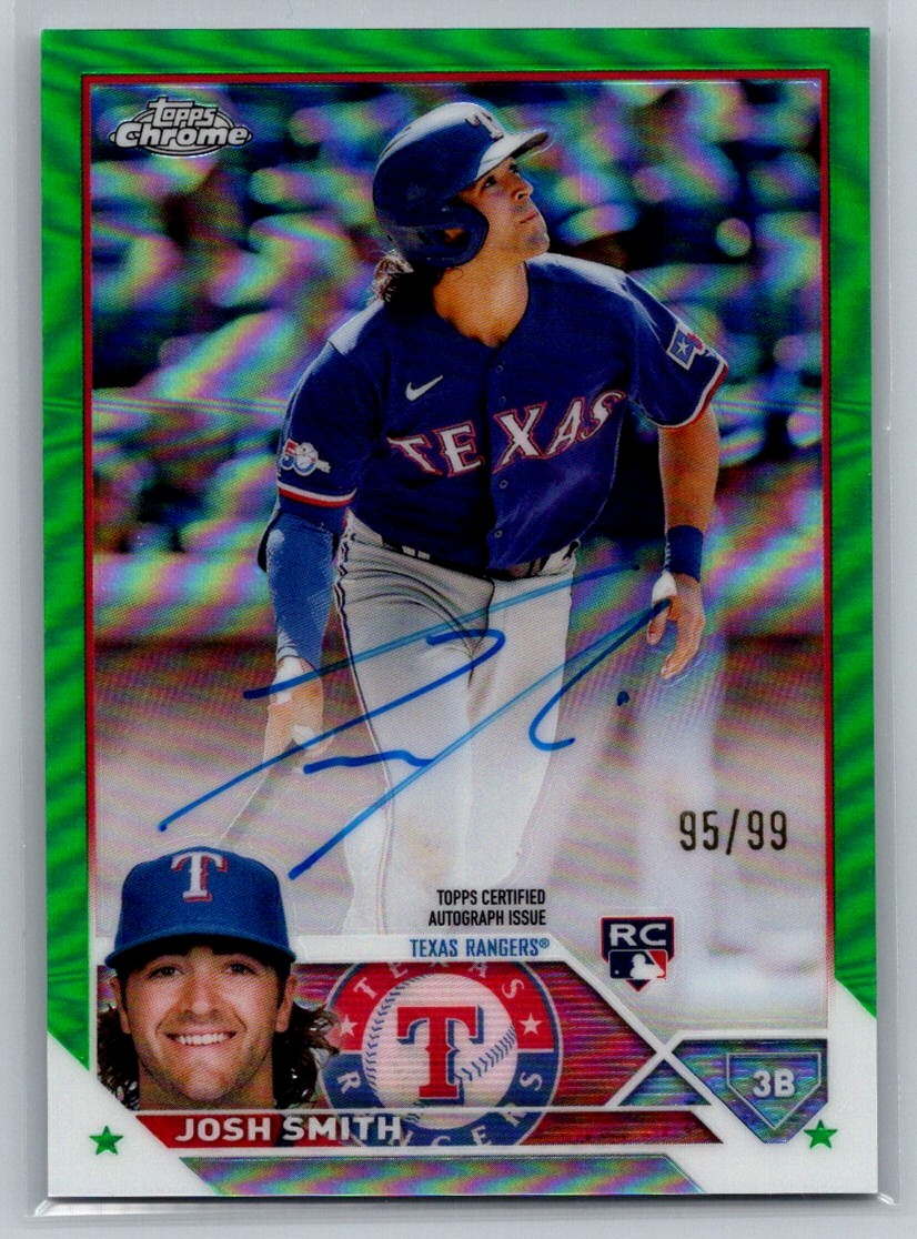 2023 Topps Chrome #RA-JSM Josh Smith Rookie Autographs Green #/99