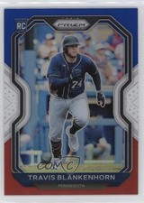 2021 Panini Prizm Tier II Red White & Blue Prizm Travis Blankenhorn #122 0b5