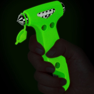 6-In-1 Car Safety Hammer (Glow-In-Dark), Emergency Escape Tool with Window Break