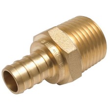 1/2" x 1/2" PEXworx Brass Pex Crimp Male Adapter
