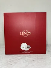 Lenox 12 piece Holiday Dinnerware Set Holly Scroll Berry Red Trim Dishes Bowls