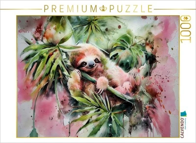 CALVENDO Puzzle Faultier im Sommer | 1000 Teile Lege-Größe 64x48cm Foto-Puzzle f