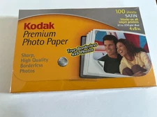 Kodak Premium Photo Paper 100 sheets Satin 4"x6" Works on all InkJet Printers