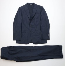 Jos A Bank Travelers Mens 41R Wool 2 Piece Suit Tailored Fit Dark Blue 35x31