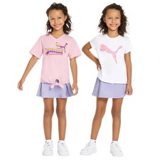 NEW PUMA Kid Girls 3-piece Active Skorts Set, Pink, Blue, Size 2T