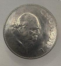 1965 Winston Churchill Commemorative Crown Coin - Machine Doubled Doubling