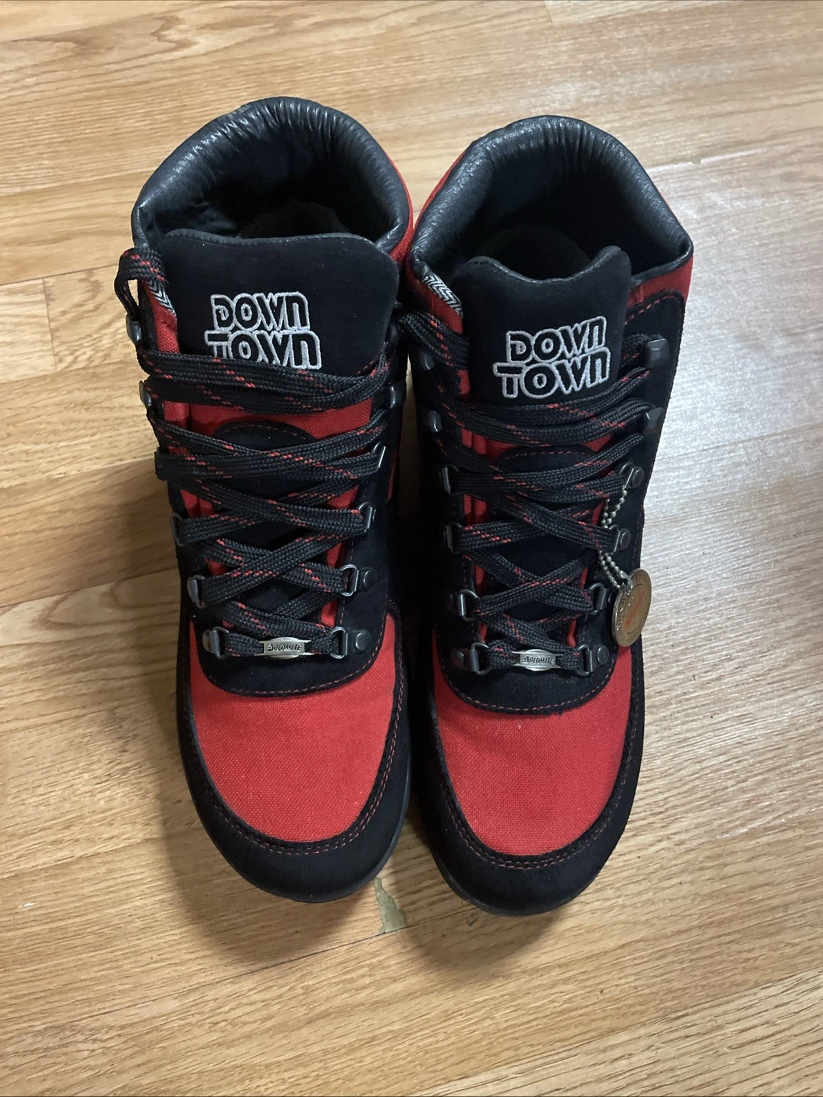 Vintage Dolomite Downtown Hiking Boots Red Black Italy Rare Retro Men’s Size 13