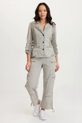 XCVI Langley Poplin Cinched Leg Cargo Pant Size S Elevated Pant