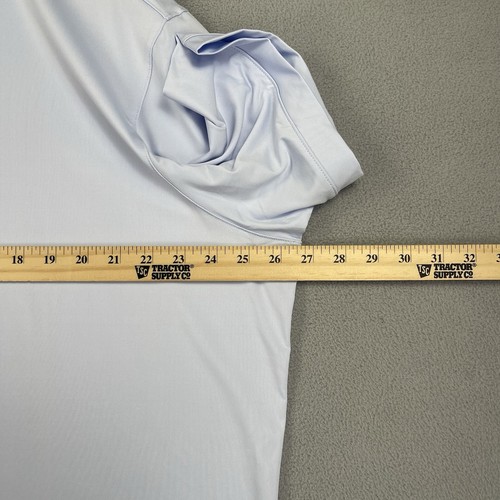 Mizzen Main Polo Shirt Men’s XL Light Blue Solid Golf Performance Casual Light - Picture 8 of 11
