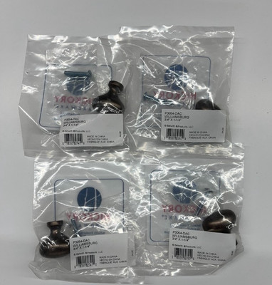 Set of 4) Hickory Hardware P3054-DAC 1-1/4'' Oval Knob in Dark Antique Copper