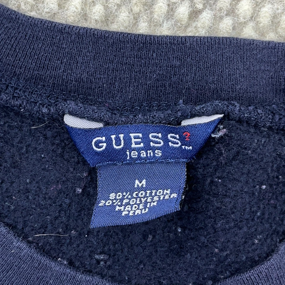 Sudadera Vintage Guess Jeans Niños Medio Azul Cuello Redondo Años 90 Y2K Jóvenes Niños Foto 2 de 4