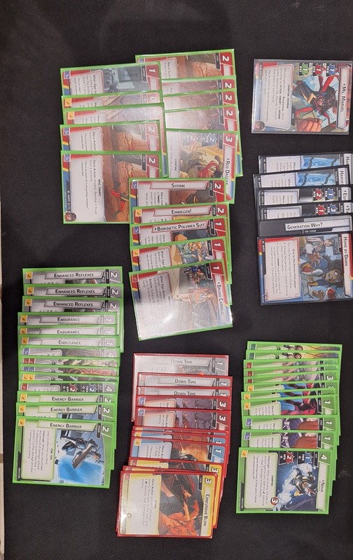 marvel champions ms. marvel release pre-con, opened. Sleeved