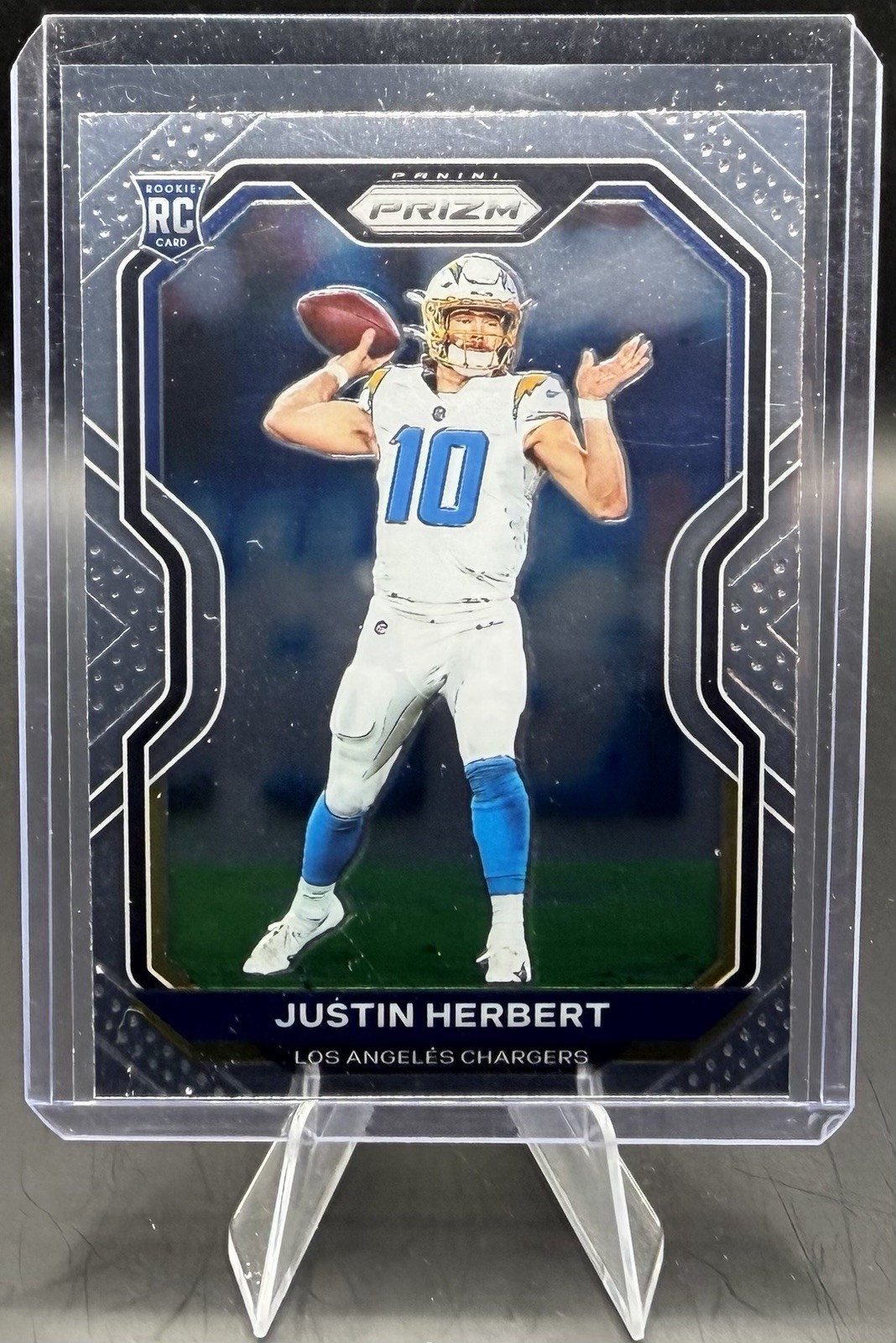2020 Panini Prizm Justin Herbert #325 Base Rookie RC Los Angeles Chargers