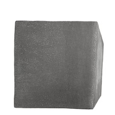 Cubo Decorativo En Terracota Gris Lava Escultura Interiores Hogar Jardín 23x23cm