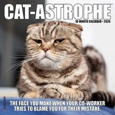 Cat-astrophe 2026 7 x 7 Mini Wall Calendar