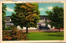 The Home of Clark Gable Brentwood California Postcard 