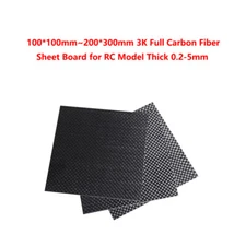 100*100mm~200*300mm 3K Full Carbon Fiber Sheet Board for RC Model Thick 0.2-5mm