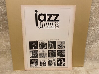 JBFA5 WERBUNG 11X8 COLUMBIA SCHALLPLATTEN. MONGO SANTAMARIA. PETE JOLLY. Miles Davis