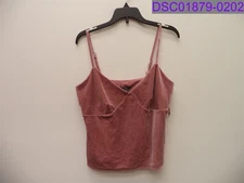 Women's Size Medium Wild Fable V-Neck Cami Top Velour Snowbloom Rose 73943A01